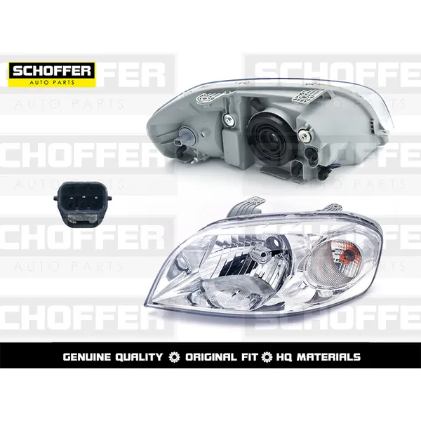 Фара левая под корректор Chevrolet Aveo 4D (2005-2011) SCHOFFER SHF12070