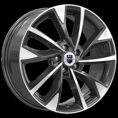 Диск литой R17 7J 5x114.3/67.1 ET45 КИК Роквуд Алмаз черный 77088