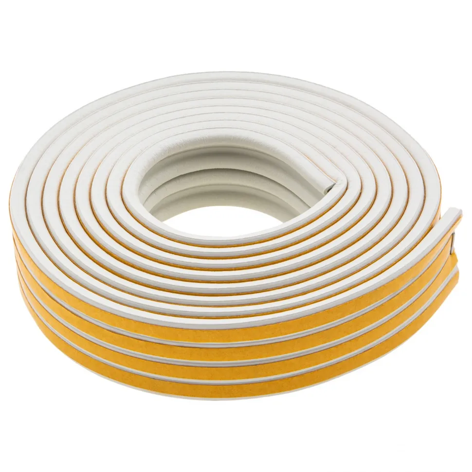 Уплотнитель резиновый, 12 м, профиль P, белый СИБРТЕХ 88907