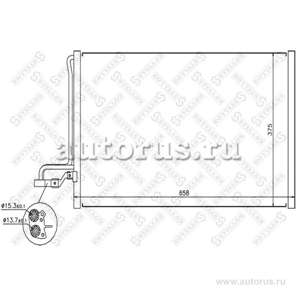 Радиатор кондиционера Volvo S40/V50 04> STELLOX 10-45713-SX