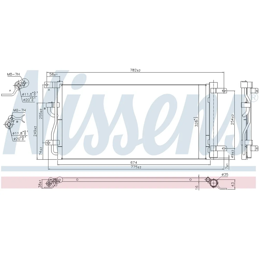 Радиатор кондиционера CHEVROLET Captiva/OPEL Antara 2,2CDTI NISSENS 940569