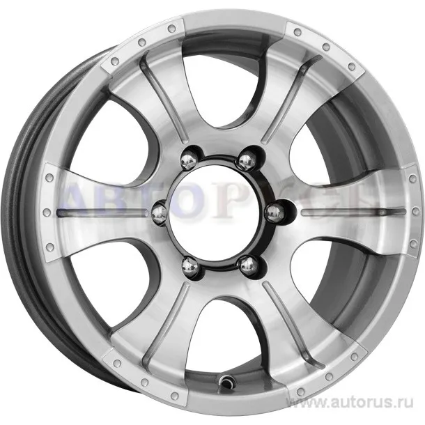 Диск литой R16 8J 6x139.7/110.1 ET0 КИК Байконур алмаз сильвер 14132
