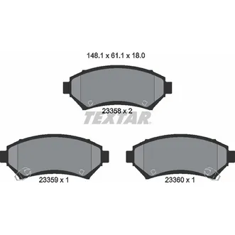 Колодки тормозные дисковые передн CADILLAC: ELDORADO купе 91-, SEVILLE 97-, CHEVROLET: IMPALA 99-,