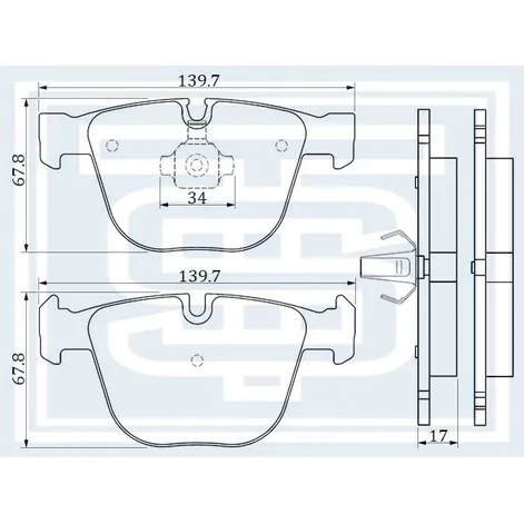 Колодки тормозные BMW E60/E65 задние STARKE 171-745