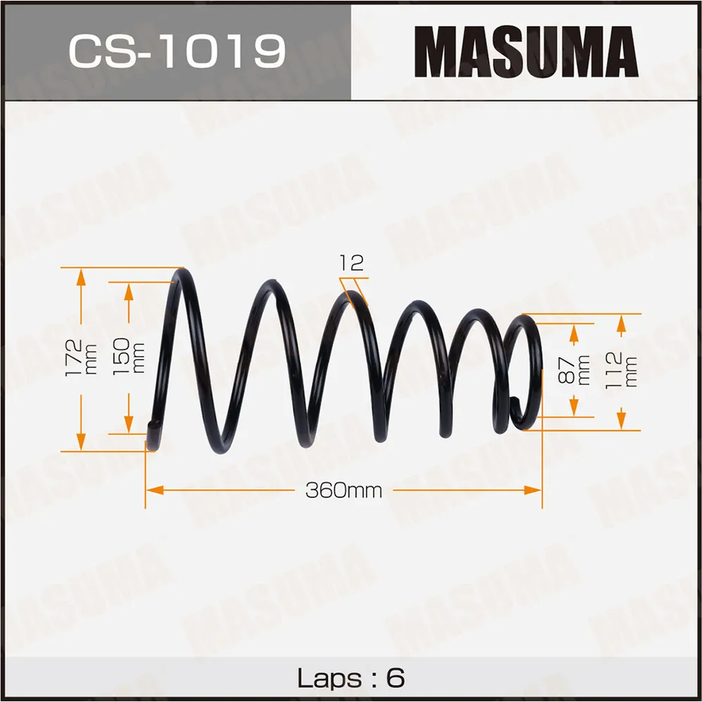 Пружина подвески MASUMA CS1019