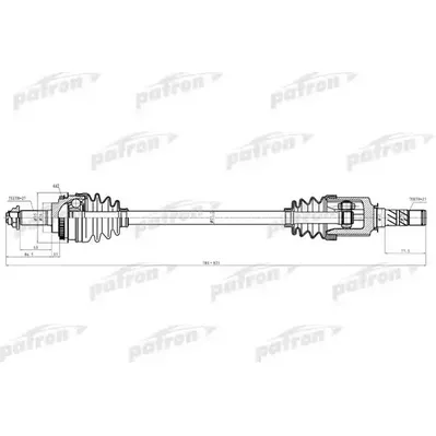 Полуось лев/прав SUBARU: FORESTER 04-08, BAJA 04-06 PATRON pds5530