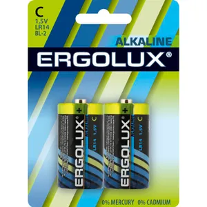 Батарейка алкалиновая ERGOLUX Alkaline LR14 1,5V (2 шт) LR14 BL-2