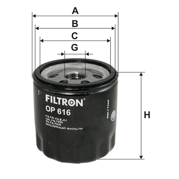 Фильтр масляный FILTRON OP616
