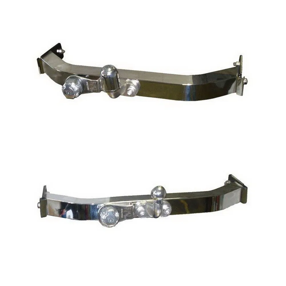 Фаркоп TOYOTA LAND CRUISER 100 GX, 105 GX, 98-07, шар F нержавеющий 50/1500, с нержавеющей накладкой