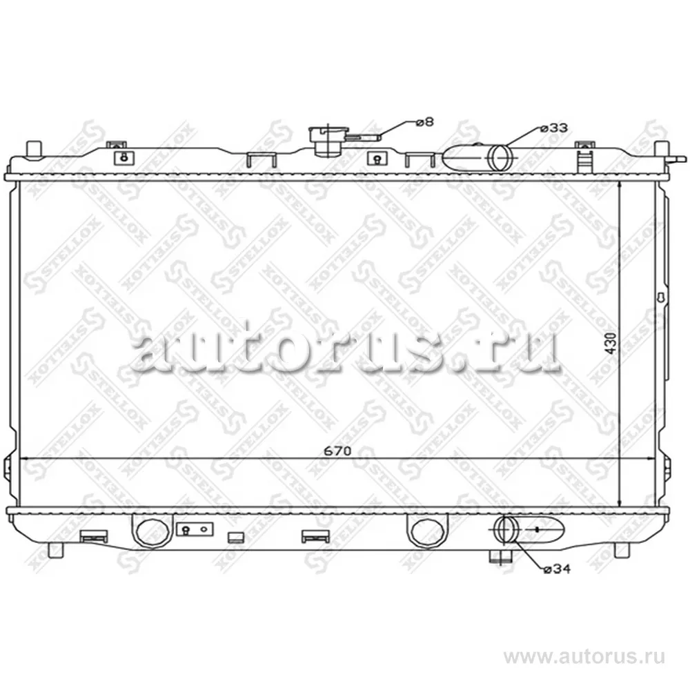 Радиатор системы охлаждения KIA Carens 2.0 CRDi 02> STELLOX 10-26488-SX