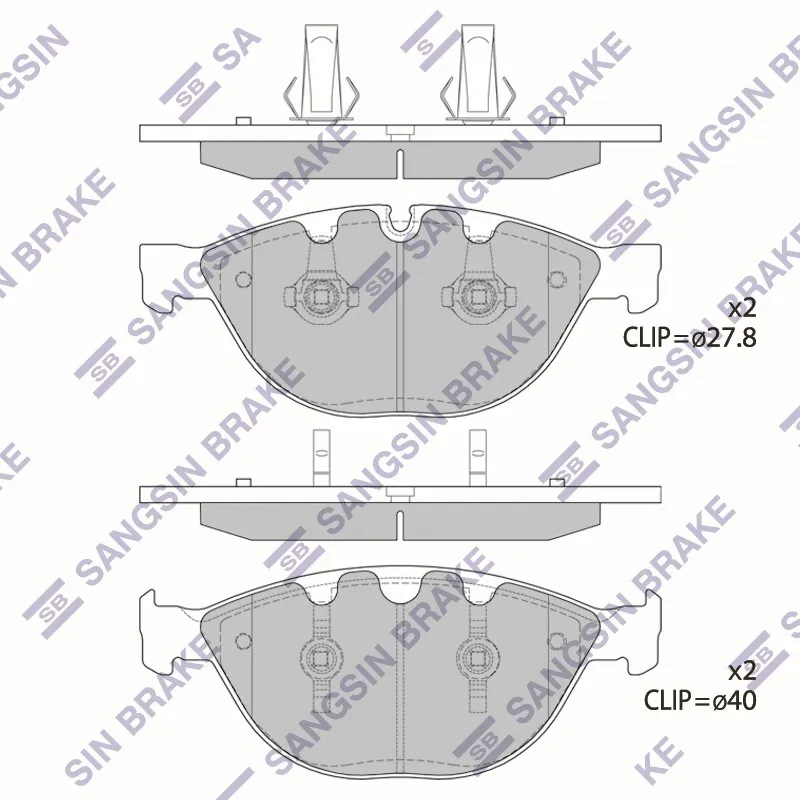 Колодки тормозные SANGSIN BRAKE SP1869