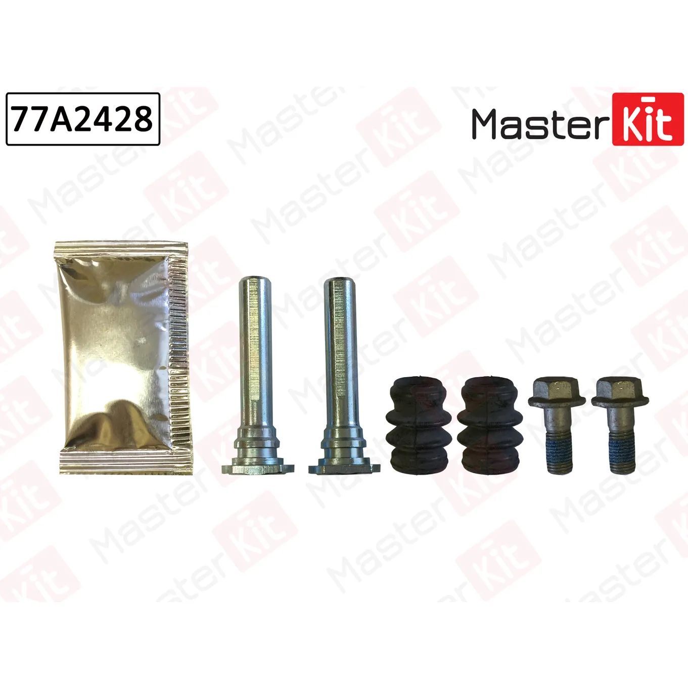 Ремкомплект тормозного суппорта (направл.c пыльн.) KIA Cerato 04-/Spectra 04- MASTERKIT 77A2428