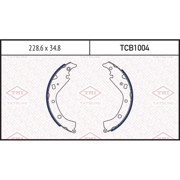 Колодки тормозные барабанные TOYOTA Allion/Corolla Spacio/Matrix/Opa/Probox/Sie TATSUMI TCB1004
