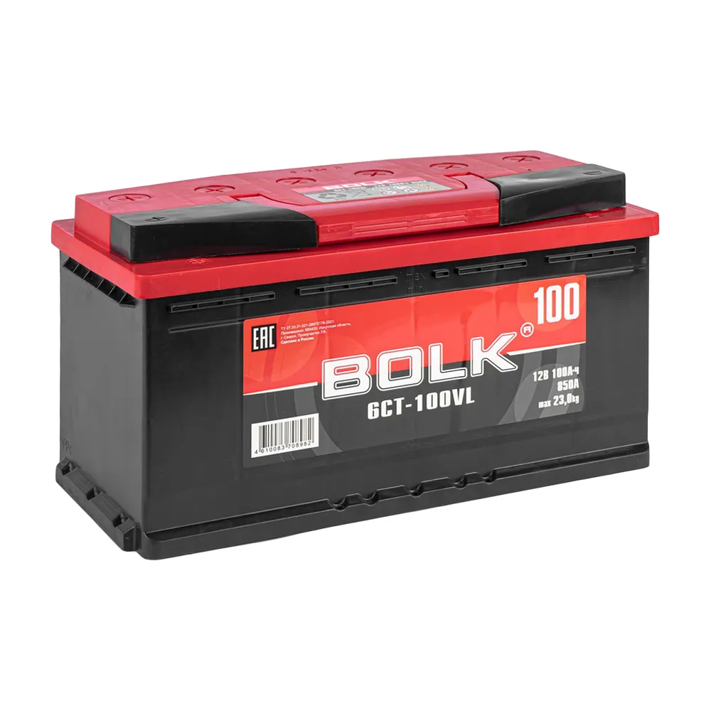 Аккумулятор BOLK Standart 100 А/ч прямой L+ 353x175x190 L5 EN 850 А