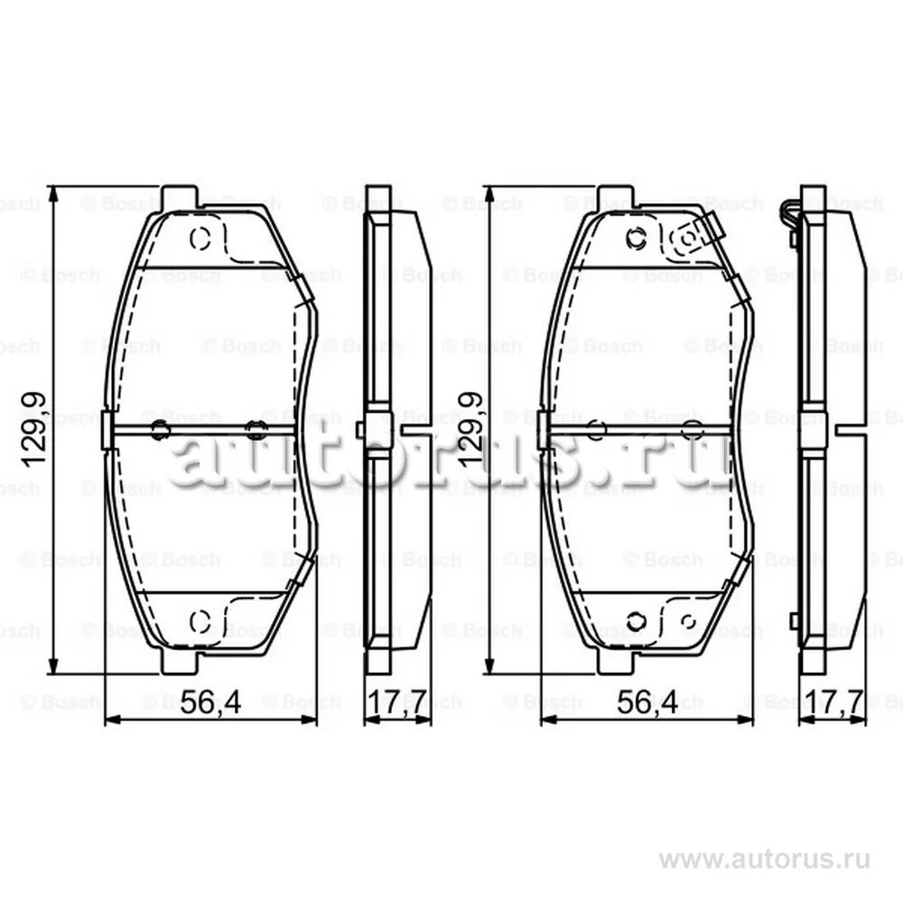 Колодки тормозные HYUNDAI Sonata (09-) передние (4шт.) BOSCH BOSCH 0986494692