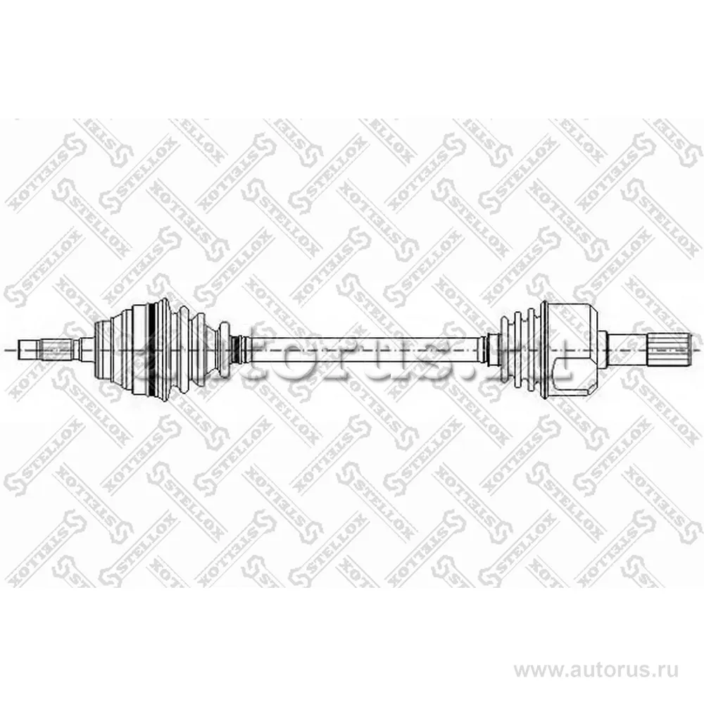 Привод левый 630mm, 21642 Peugeot 405 1.6/1.9D 87> STELLOX 158 1002-SX