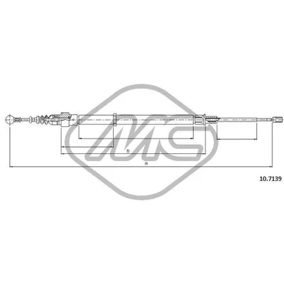 Трос ручника SEAT IBIZA ALL (DISC BRAKE) DX/SX-RH/LH Metalcaucho 83251