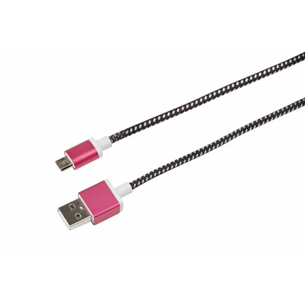 Кабель передачи данных REXANT microUSB, шнур в тканевой оплетке, черный, усиленный,1 м 18-4240