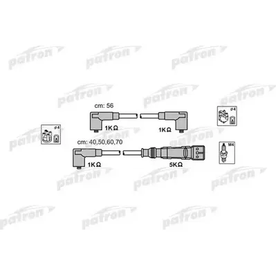 Комплект проводов зажигания ABM58P SEAT: CORDOBA 93-99, CORDOBA Vario 96-99, I PATRON PSCI1017