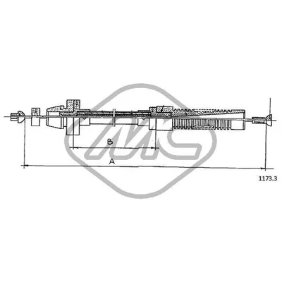 Трос газа C 25 DIESEL Metalcaucho 81464
