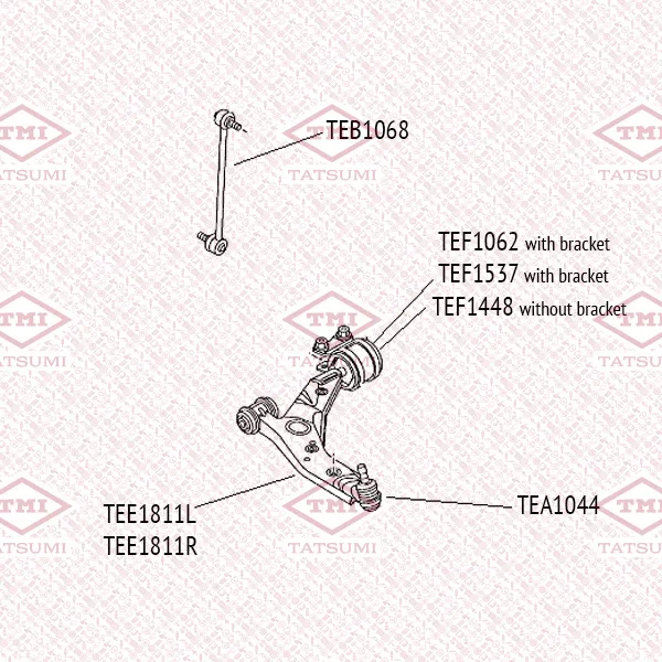 Рычаг передней подвески нижний R MAZDA 3/5 03-> TATSUMI TEE1811R