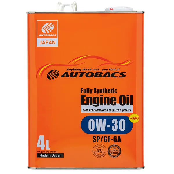 Масло моторное AUTOBACS Engine Oil 0W-30 синтетическое 4 л A00032234