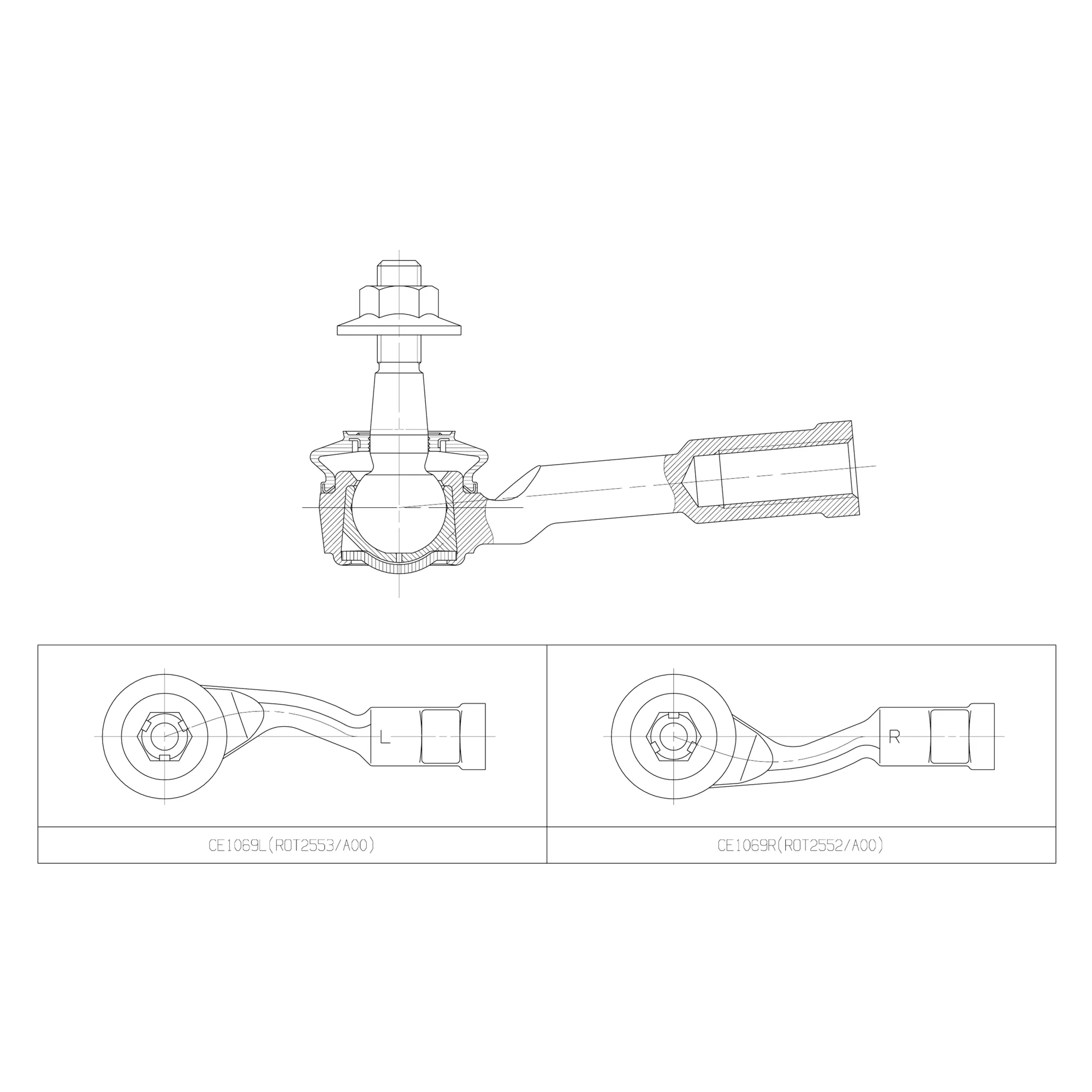 Наконечник рулевой тяги CTR CE1069R
