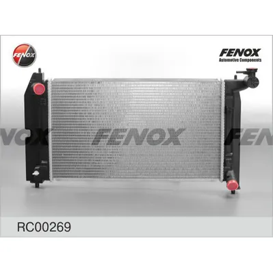 Радиатор охлаждения TOYOTA COROLLA E12 1.4, 1.6 02-07 MT 600X348X16; П FENOX RC00269