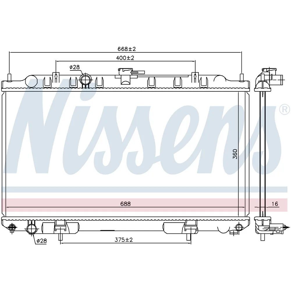 Радиатор основной NISSENS 68740