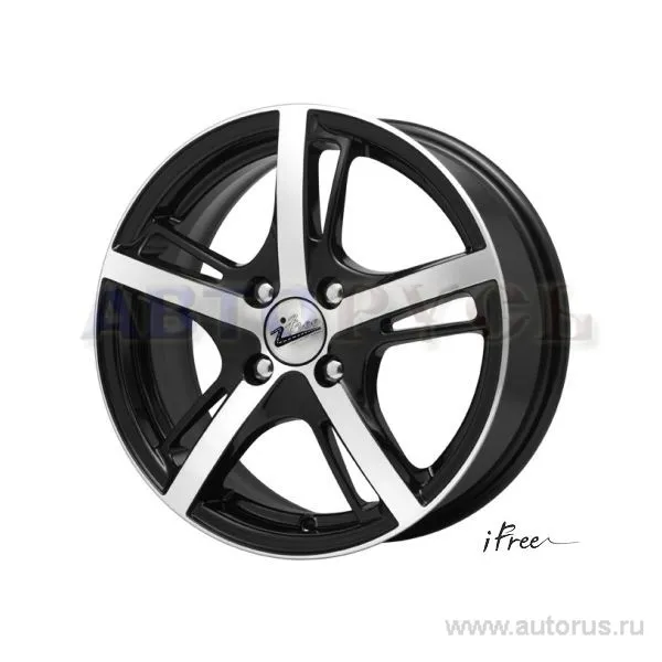 Диск литой R15 6J 4x114.3/67.1 ET44 IFREE Куба Либре Блэк Джек 055806