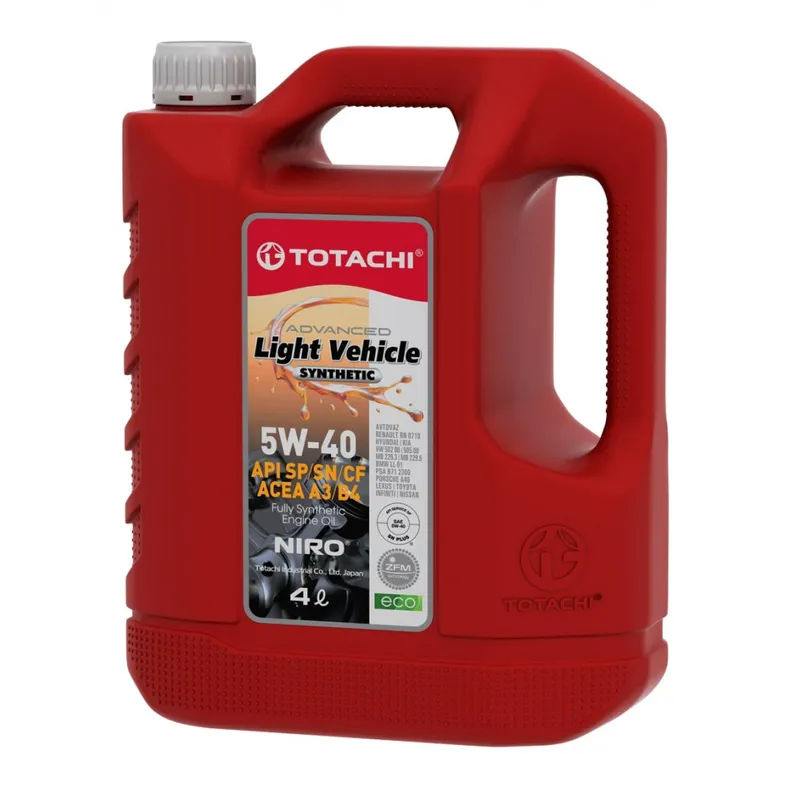 Масло моторное TOTACHI NIRO LV Synthetic SN/CF 5W-40 синтетическое 4 л 19804