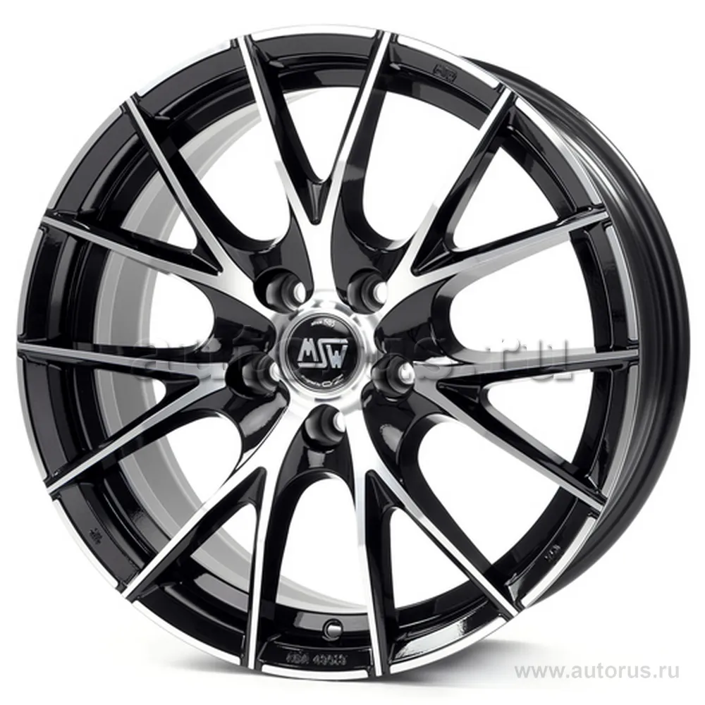 Диск литой R18 8J 5x108/73.1 ET45 MSW 25 Matt Titanium Full Polished W19216501P2
