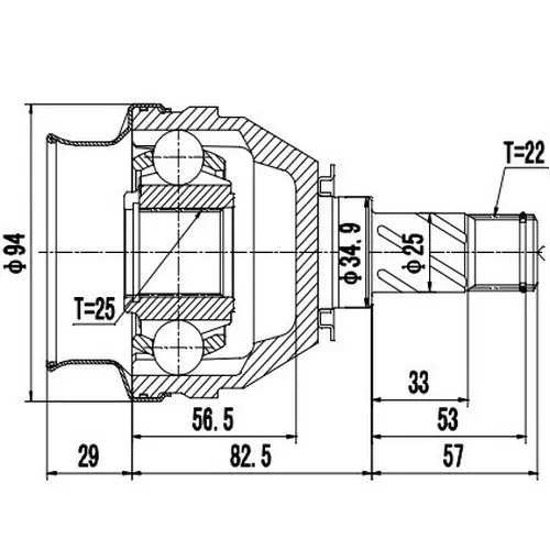 ШРУС внутренний OPEL ASTRA G,H, SIGNUM, VECTRA C, ZAFIRA A,B ZIKMAR Z88638R