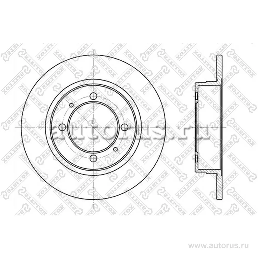 Диск тормозной задний MITSUBISHI COLT/GALANT 1 265X10/49 STELLOX 60203009_SX