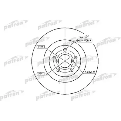 Диск тормозной передний SUBARU: FORESTER 01-02, FORESTER 02-, IMPRE PATRON PBD7004