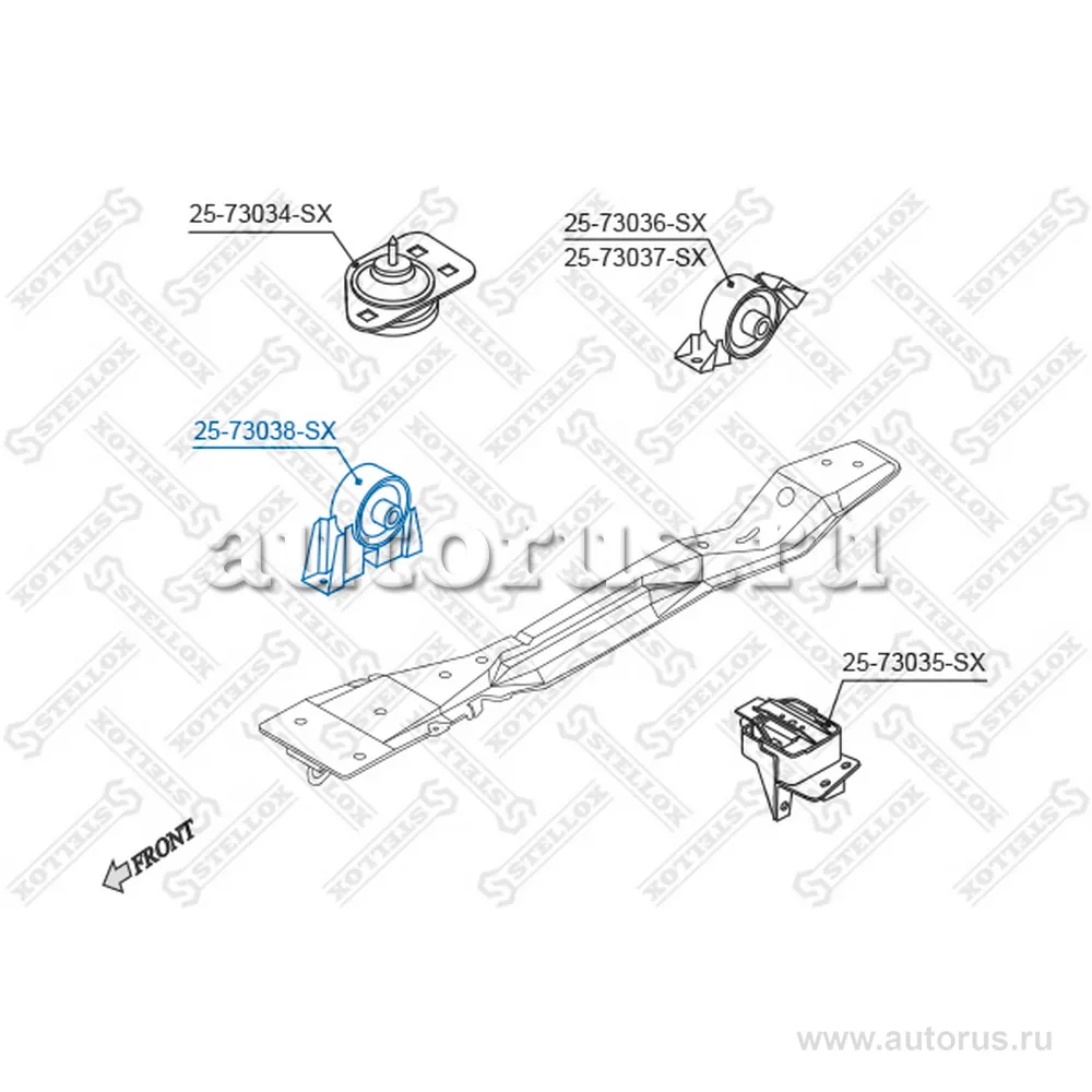 Подушка ДВС пер.Daewoo Evanda 02 STELLOX 2573038_SX