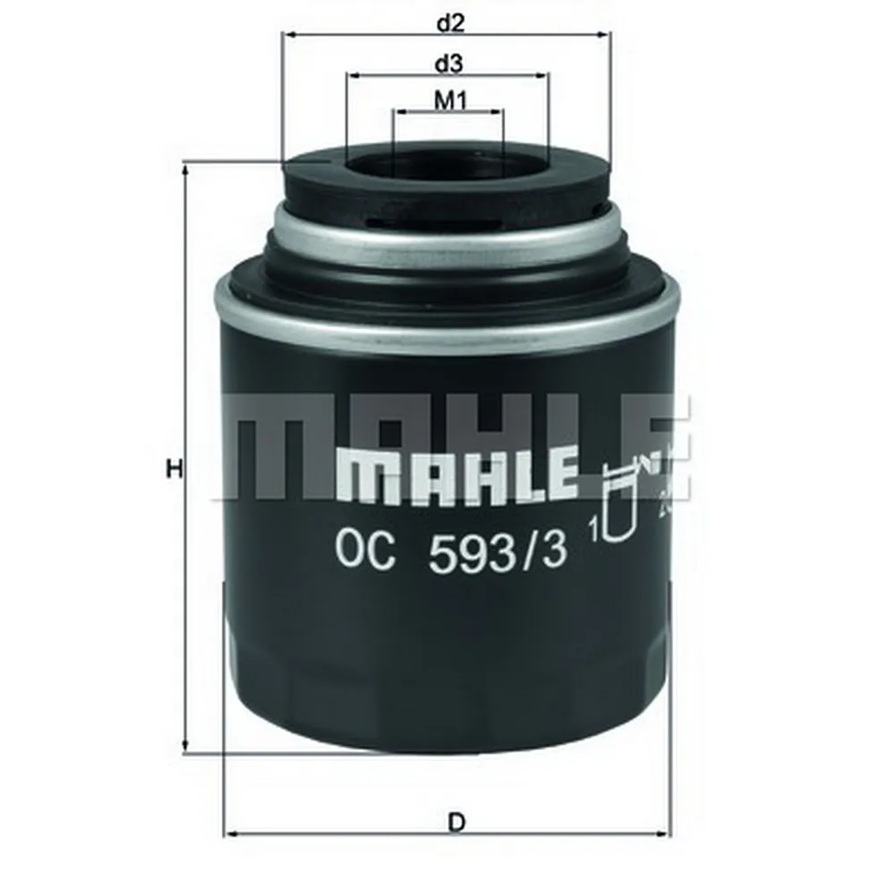 Фильтр масляный KNECHT/MAHLE OC 593/3