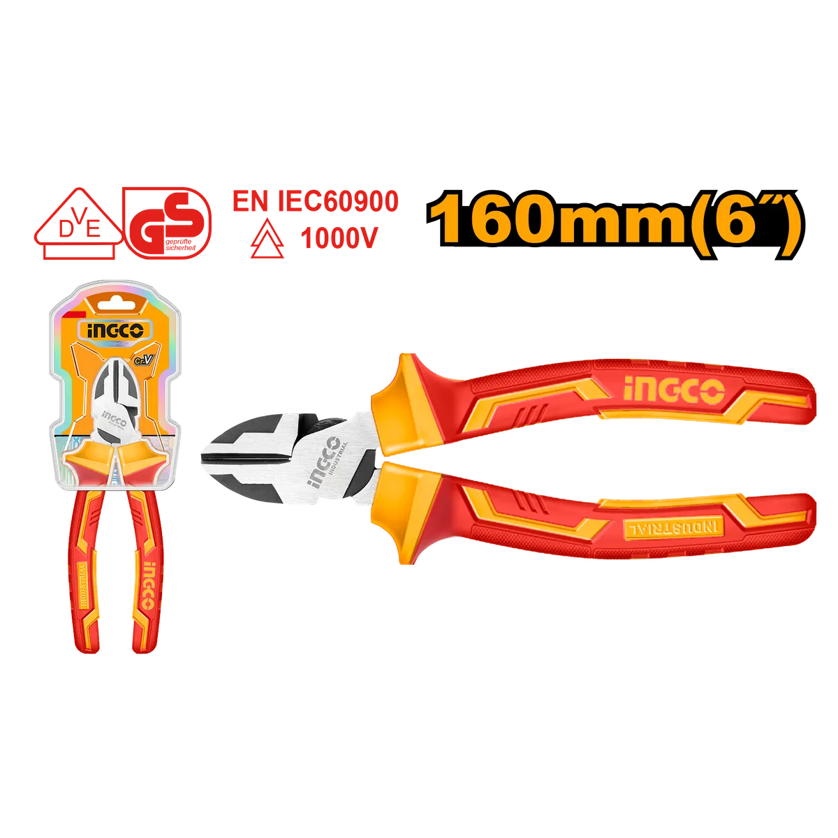 Бокорезы диэлектрические 160 мм INDUSTRIAL INGCO HIHLDCP28160