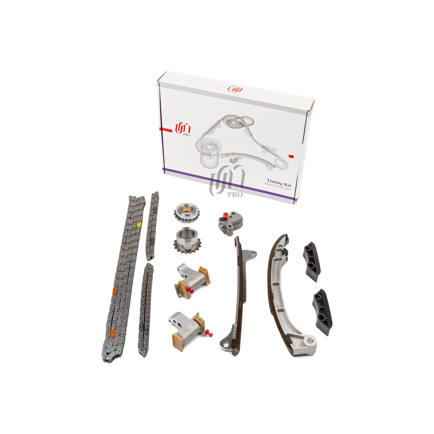 Комплект ГРМ TOYOTA 1GR-FE (3-цепи натяжители успокоители, звездочка кв) (13506-31010,13507-31010) UNITED MOTORS 43CDC165