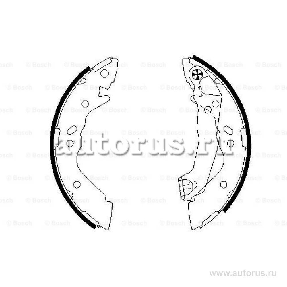 0 986 487 581_колодки барабанные задние Hyundai Atos/Atos Prime 1.0/1.1i 98 BOSCH 0986487581