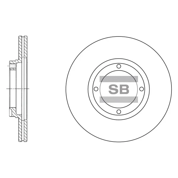 Диск тормозной (51712-24100, 51712-21350, 51712-21B00) SANGSIN BRAKE SD1001