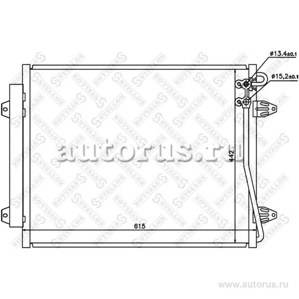 Радиатор конд. VW Passat 2.0 STELLOX 10-45164-SX