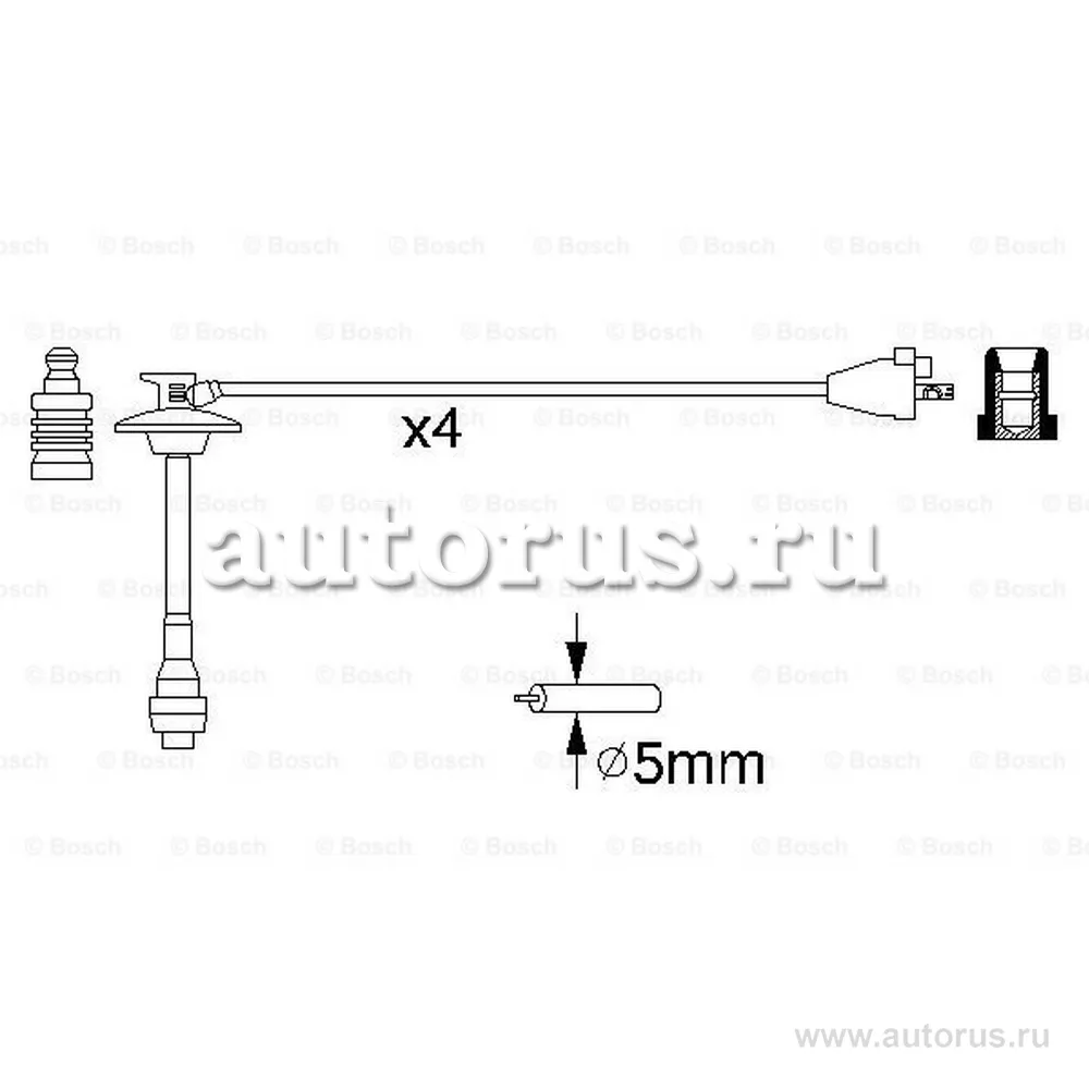 Провода высоковольтные, к-кт BOSCH 0986356923
