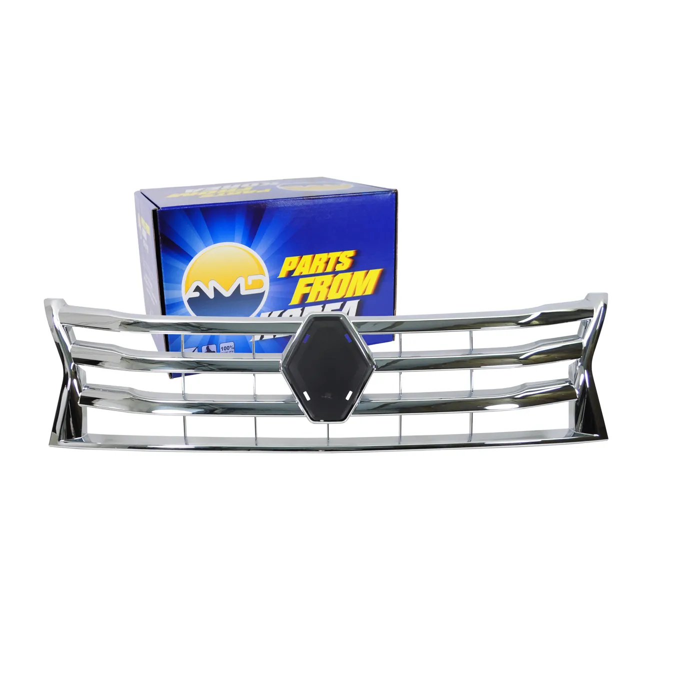 Решетка радиатора (хром) (без эмблемы) RENAULT (Duster HSA/M) (2011-2015) (без эмблемы) AMD AMDHD21