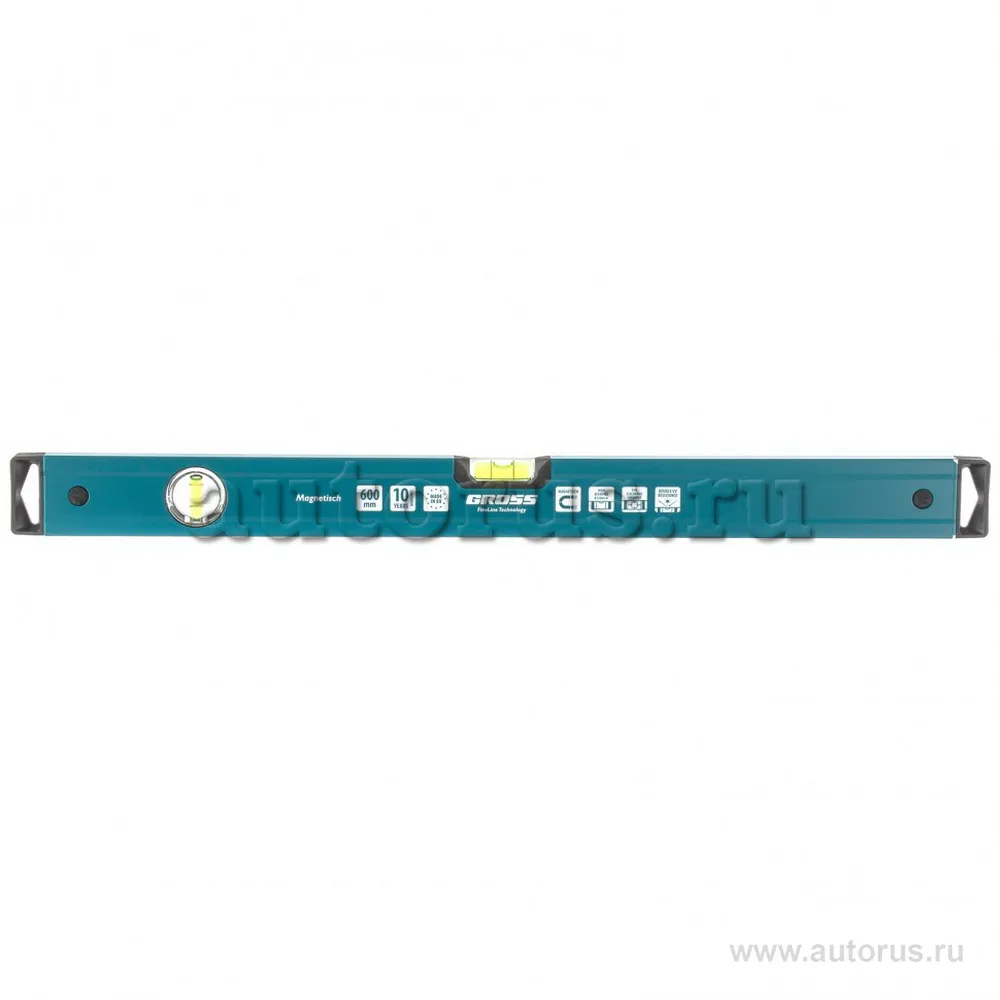 Уровень алюминиевый, 600 мм, магнит, 2 глазка, Magnetisch Gross 33711 GROSS 33711