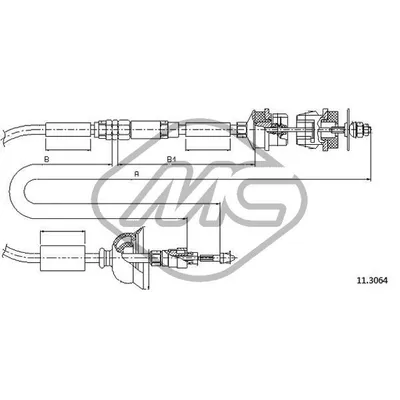 Трос сцепления 405 1,6-1,8-2,0-1,9 DS MANUAL Metalcaucho 82708