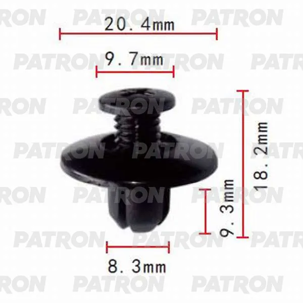 Клипса пластмассовая Acura, Honda, Infiniti, Lexus, Mazda, Nissan приме PATRON P370077