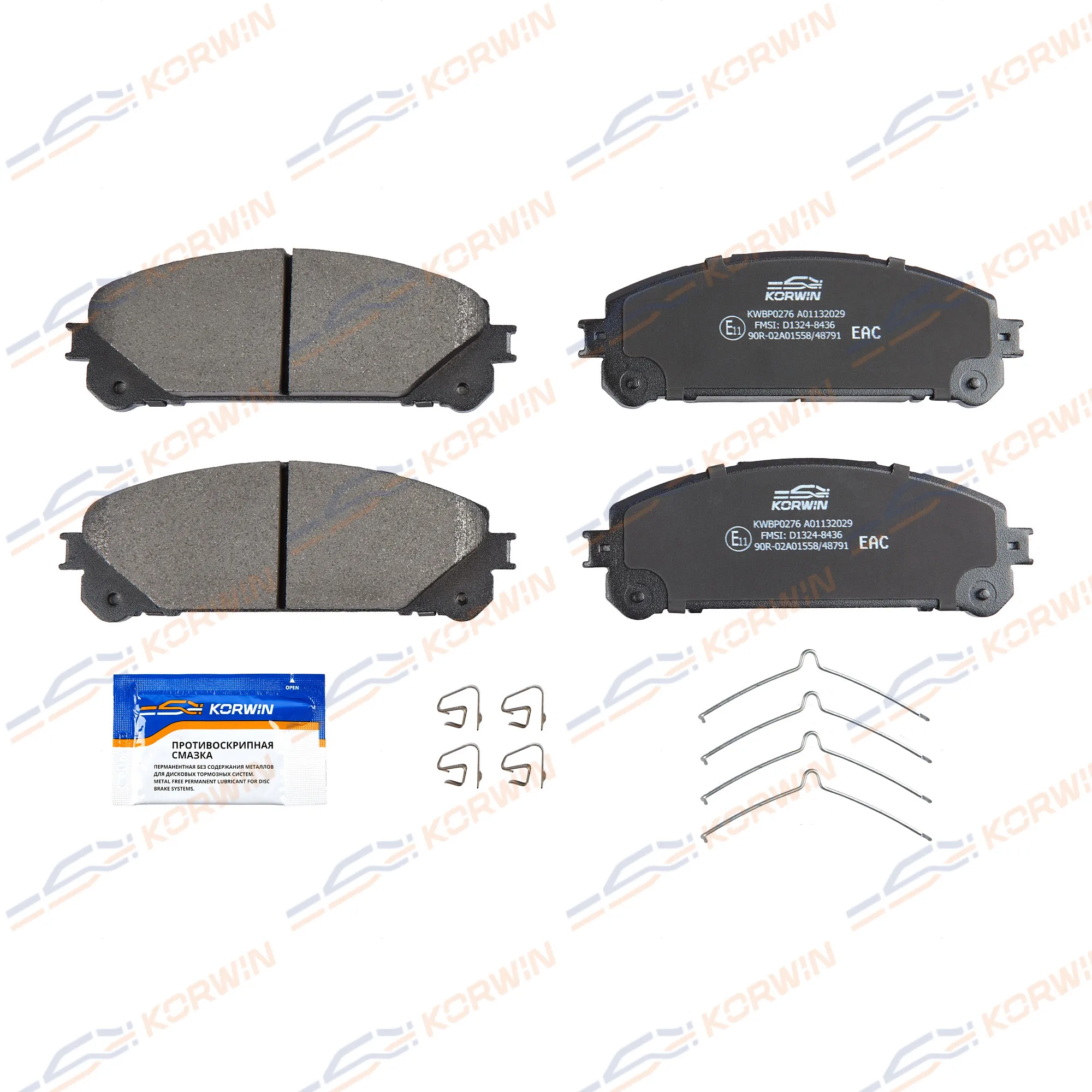 Колодки тормозные перед. Toyota Camry (V7_) 17-/RAV4 III-V 05-/Lexus NX 14- KORWIN KWBP0276