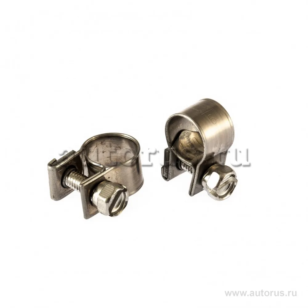 Хомуты металлические, MINI 9-11 мм, ширина 9 мм, винтовой, W4, 2 шт СИБРТЕХ 475023