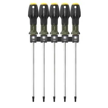 Набор отверток TORX длиной 250 мм (T10,T15, T20,T25,T30) 5 штук ДЕЛО ТЕХНИКИ 726305